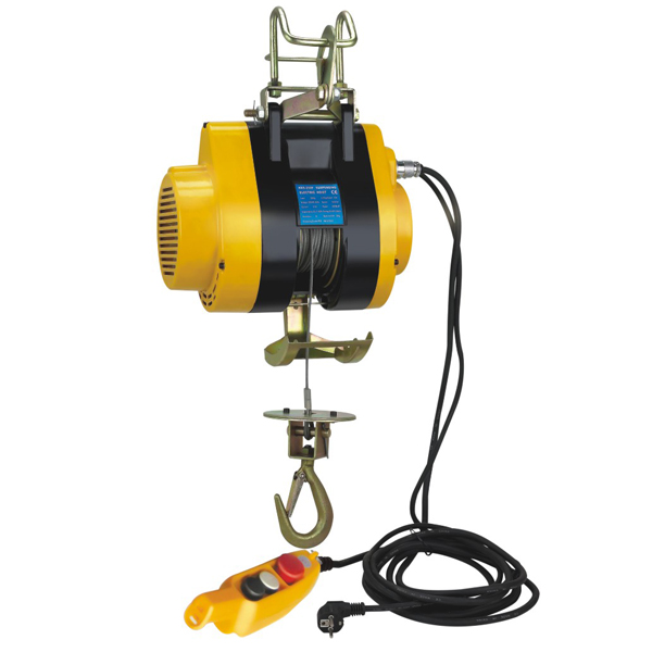Colorful Portable Hook Type Mini Electric Wire Rope Hoist Suspending 20 Meter Height