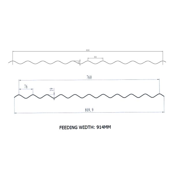 Trapezoidal Roof Panel Corrugated Roll Forming Machine 33ksi - 50 ksi Yield Stress