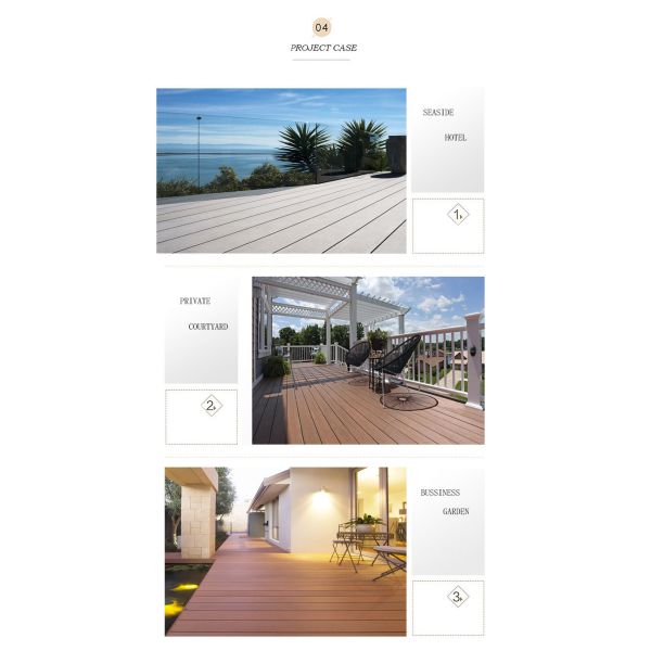 Outdoor Commercial Fireproof Co Extrusion Composite Decking WPC Panels 23mmx138mm