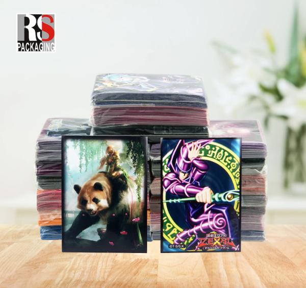 Cheap Custom Game Card Sleeves Surface Pattern Printing Customized Logo Multiple Color Options for sale