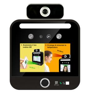 Quality QR Code 5'' IPS Face Scan Temperature Machine Access Control System wholesale
