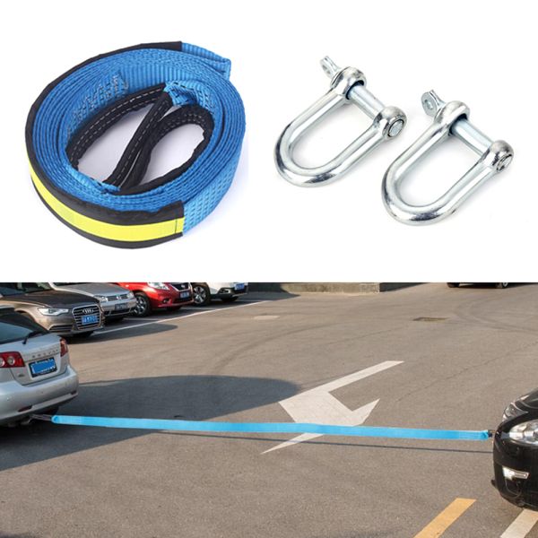 Heavy Equipment Recovery Towing Strap with Sturdy and Strong Hook Polyester A3 Steel