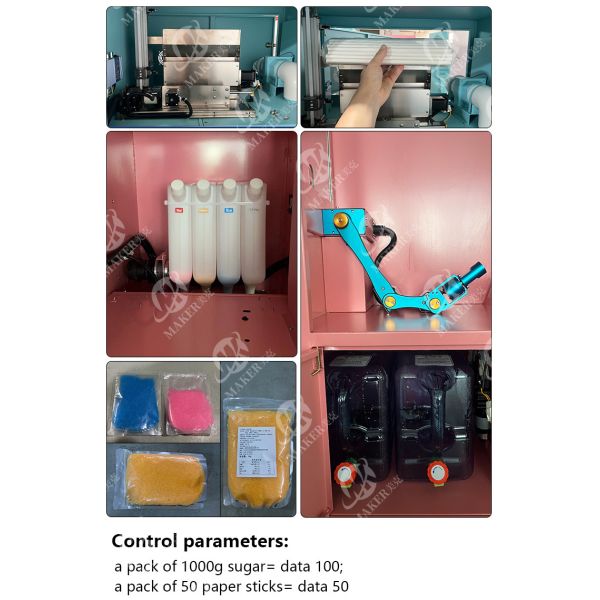 New Design Commerical High Profit Outdoor Intelligent Marshmallow Fully Automatic Cotton Candy Maker Automatic Machine