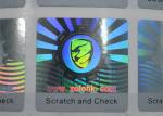 Hologram sticker with scratch layer printing for security use