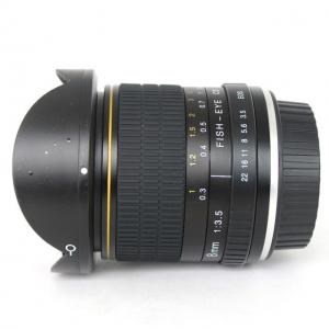 Quality 8mm F3.5 6 Blades HD Fisheye Camera Lens For Nikon Manual Focus Black Color wholesale