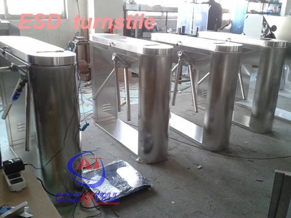 Cheap Workshop turnstile entrance gates , esd turnstile security systems with Test Device for sale