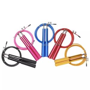 China Wholesale Custom Logo Training Fintness Accessories Aluminum Jump Rope plastic jump rope on sale