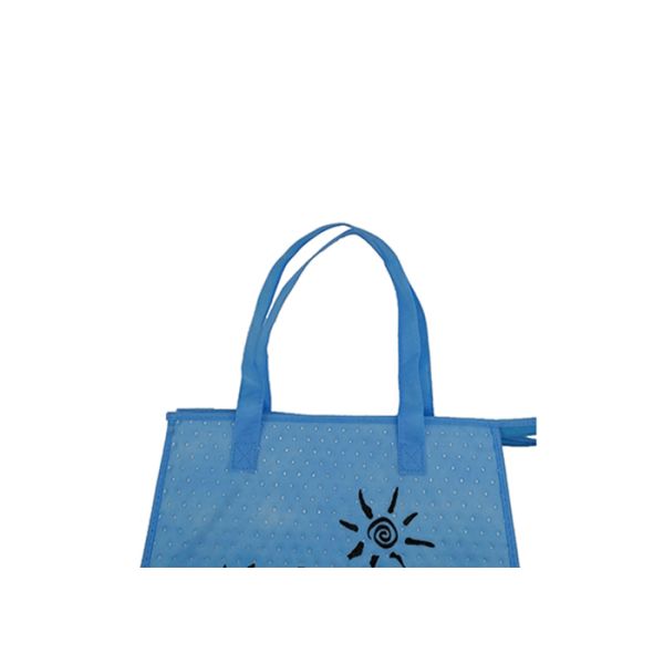 NonWoven Portable Cooler Bag Printed Zipper Insulated Lunch Tote Bag