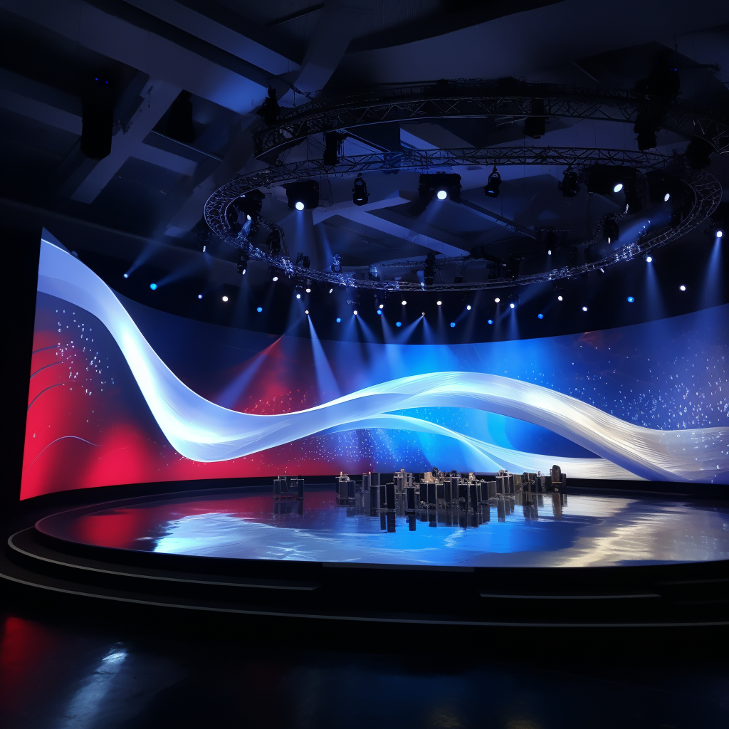 Customized Curved LED Screen Display 4mm 3840Hz High Refresh Rate