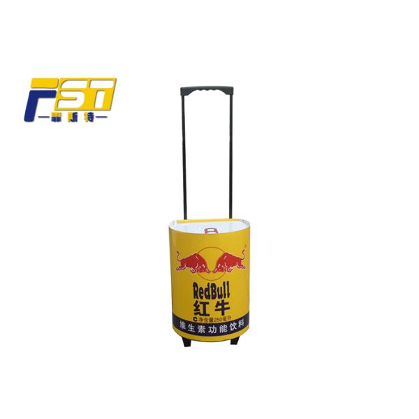 Light Weight Blue Color Cardboard Trolley Box Damp Proof Convenient With 4 Wheels