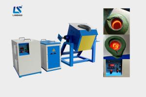 China Electric Induction tilting crucible furnace for melting iron/copper/aluminum on sale