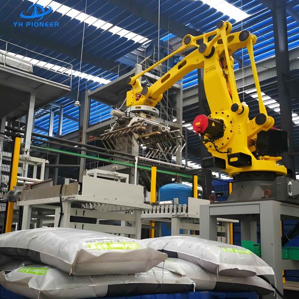 Steel Framed Automatic Bag Palletizer For High Volume Fertilizer And Cement Bag