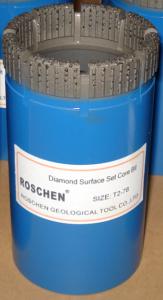 HQ NQ Surface Set Core Drill Bits , Diamond Cutting Drill Bits With Hard Matrix for drilling very soft & abrasive stone
