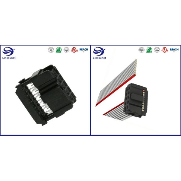 AMP Latch Black 2.54mm 2row IDC connector for electronic wire harness