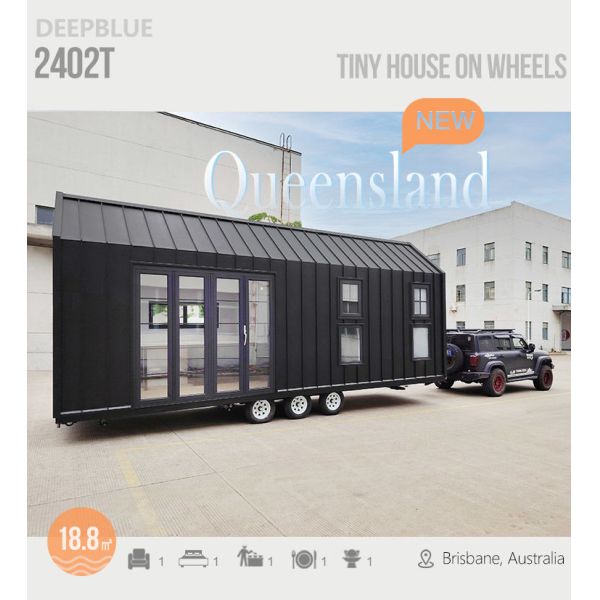 Prefab Trailer House On Wheels Sustainable Living Modular Home Light Steel Frame