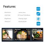 24.5 Inch Bar LCD Panel With LVDS Interface Colorful IPS TFT LCD Bar Screen