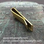 Vintage brush brass money clips, heavy duty 1.5mm thick brass money clip wallet