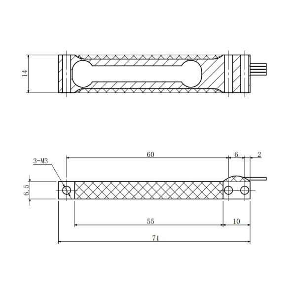 100g Aluminum Single Ended Beam Load Cell , 15v 200g Load Cell
