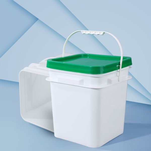 5L 10L 16L 25L Orange Square Plastic Bucket PP Material for Supermarket Food Storage