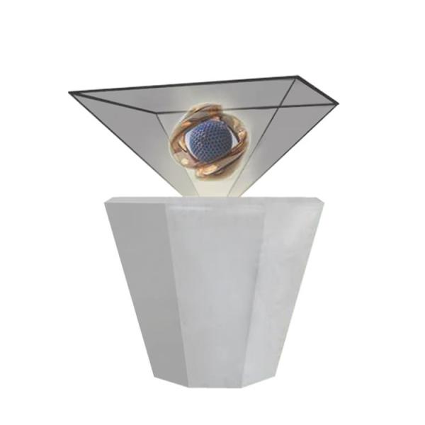 Cheap Inverted Triangle Pyramid 3D Holographic Display Android / Windows System HDMI / USB Input for sale