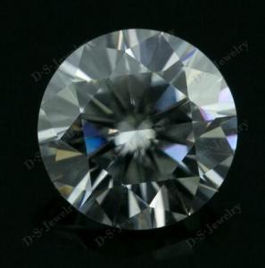 China 1ct Round Synthetic White Moissanite Diamond Stone For Sale on sale