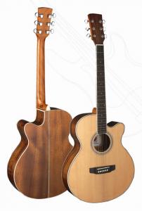 Quality 40inch standard size okoume wood Cutaway acoustic guitar/western guitar ABS binding export Matt color- TP-AG27 wholesale