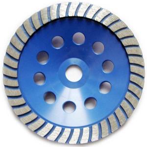 Quality Cold Press Single Turbo Diamond Cup Grinding Wheel For Concrete Blue Color wholesale
