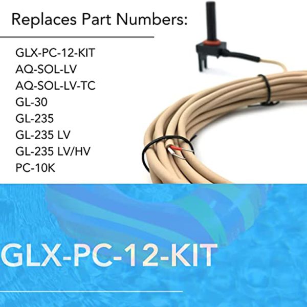 GLX-PC-12-KIT Pool Temperature Sensor Thermistor Water Air Solar With 15 Feet Cable