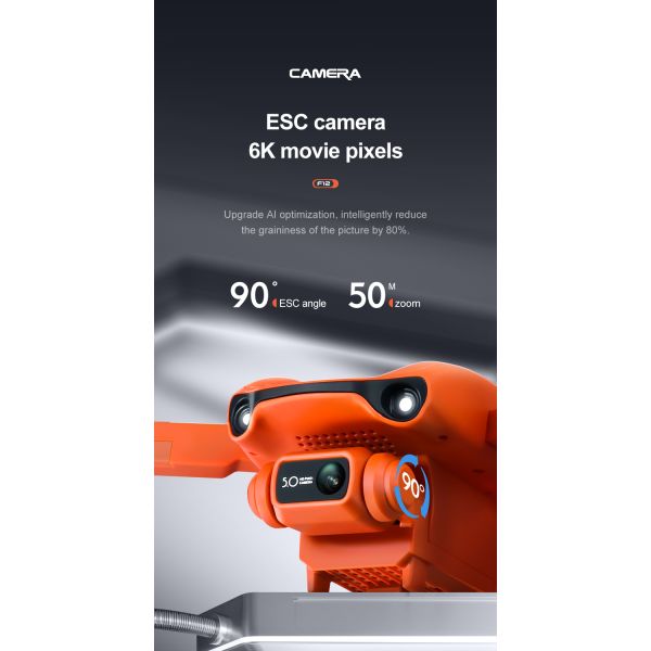 Wide Angle ESC Camera WiFi Battery Powered Drones 4K GPS Drone