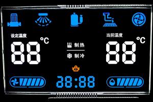 Quality 12 O Clock Negative VA LCD Display Black Segment Digit Graphic Lcd Glass Va Panel For Thermostat wholesale