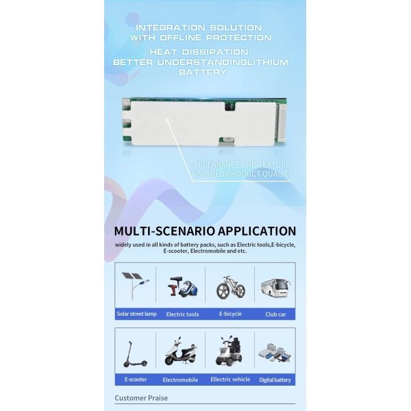 12S 36V 18650 BMS: Sealed Waterproof Lithium-ion Battery Protector, 20A with Balance and On/Off Soft Switch