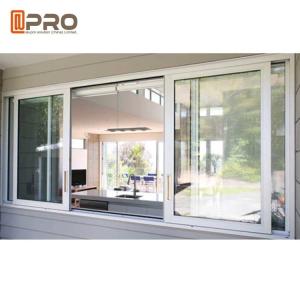 Quality Custom Made Double Glazed Aluminium Sliding Windows Horizontal Opening Pattern sliding window track system wholesale