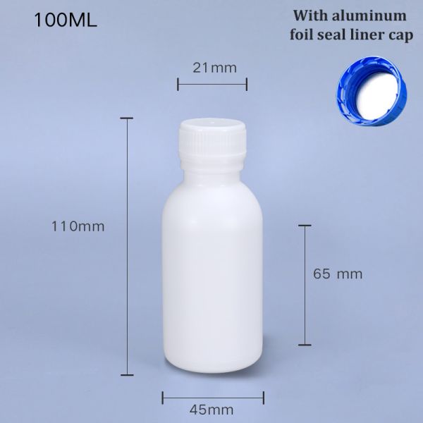 Small Mouth Plastic HDPE High Density Polyethylene Bottles For Syrup Packaging