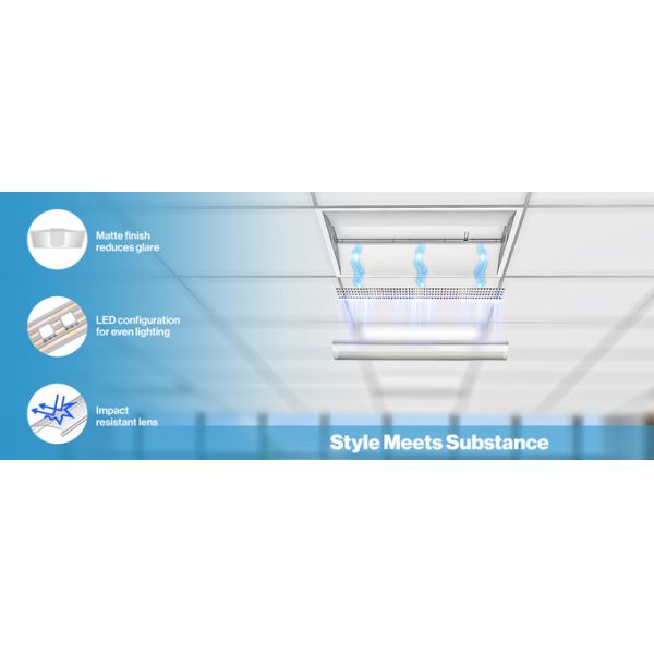 Lightweight LED Panel Troffer LED Lights 130lm/W 120° Beam Angle