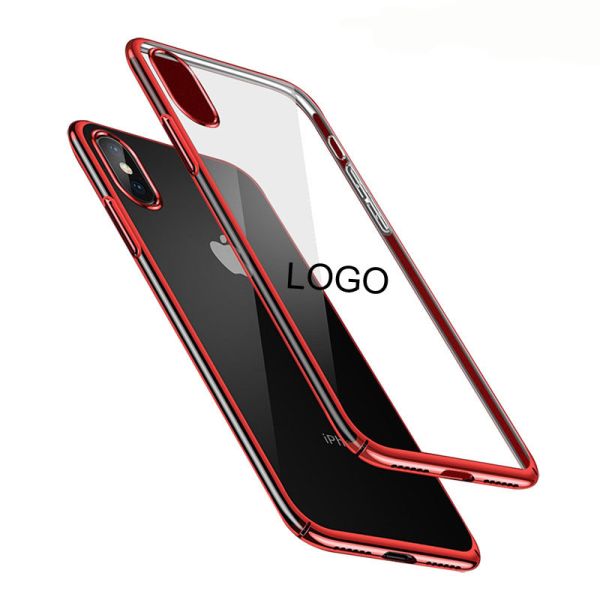 iPhoneX mobile phone shell 144*71*8mm red color logo customized