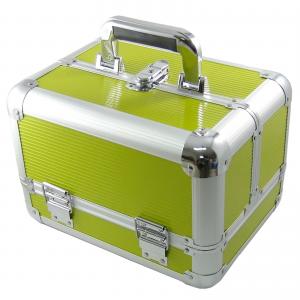Quality ALUMINIUM BEAUTY CASE GREEN MAKE UP CASE FOR TRAVELING wholesale