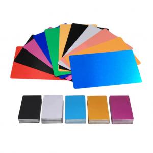 China Laser Engraved Anodized Aluminum Business Cards Portable 0.5mm - 0.8mm Thickness on sale