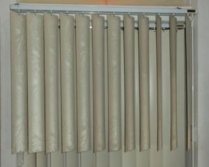 China 89mm pvc vertical blinds for windows with s shapes vane and wand control on sale