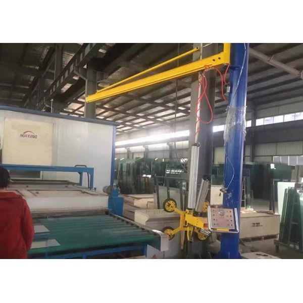 Four Suction Cup Lifting Cantilever Crane For 1000KG Hollow Glass Processing