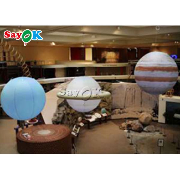 0.25mm PVC 60 Inches Inflatable Saturn Planet Balloons For Educational Institution