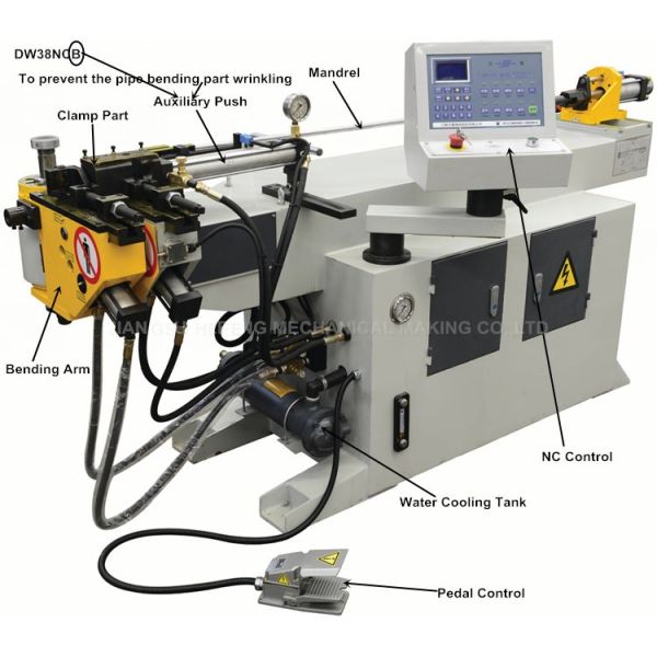 Hydraulic Stainless Steel Pipe Bending Machine Custom Pipe Bending DW38NCB