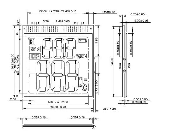 Customized HTN LCD Display Screen For Household Consumer Product