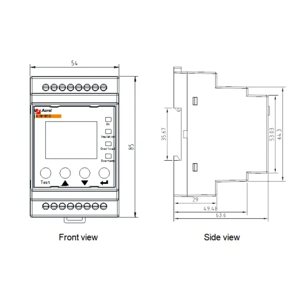Acrel AIM-M10 Medical Intelligent Insulation Monitoring Instrument With Relay Alarm Output
