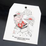 400gsm Custom Hang Tags With String With Beige Bullet String