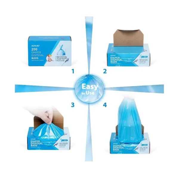 Hot Selling Manufacturers High Quality Plastic Packaging Baby Diaper Bag Nappy Collection Bag