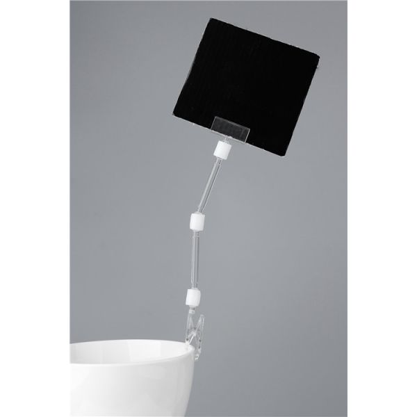 Advertising Plastic POP Display Clip PS For Shelf And Promotional , Clear