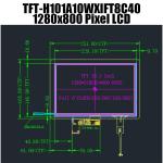 10.1 Inch 1280x800 TFT LCD Display Module IPS Display LVDS With Pcap Monitor