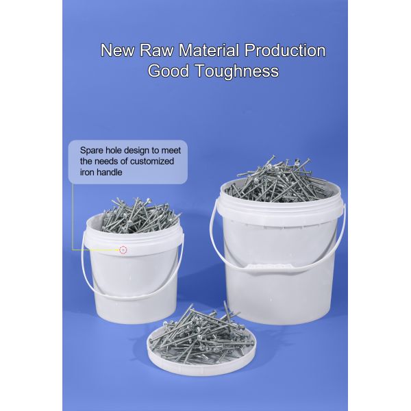 Wholesale Round Durable 5L 10L 20L 5Gal Plastic Bucket with Screw Top for Food Storage