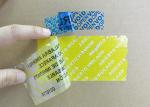 Custom Red Non - Residue VOID Security Labels In Roll / Sheet Polyester Label