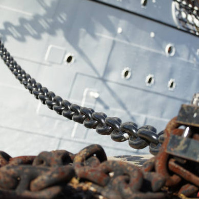 120mm Anchor Chains High Strength Alloy Steel Galvanized Stud Link Mooring Chain
